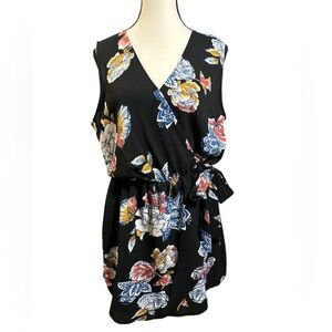 Scobe Floral Romper with Wrap Skirt